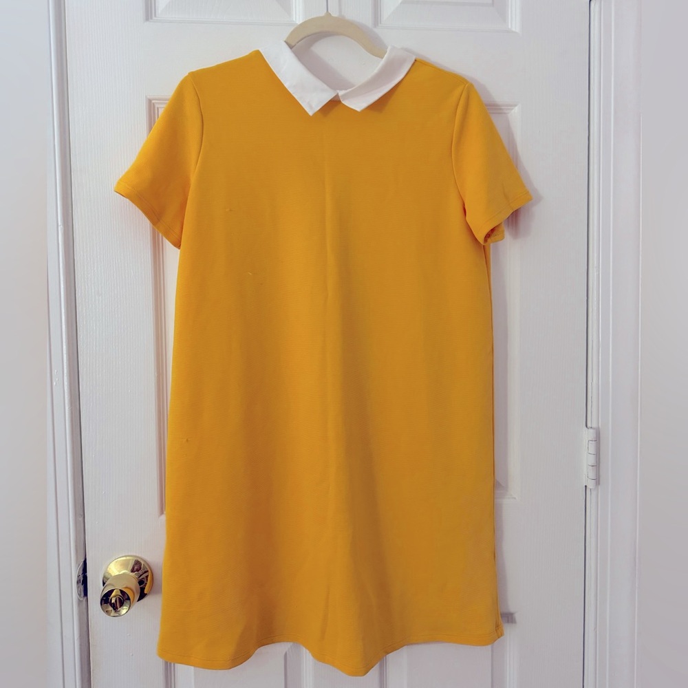 Zara Yellow Dress with White Collar